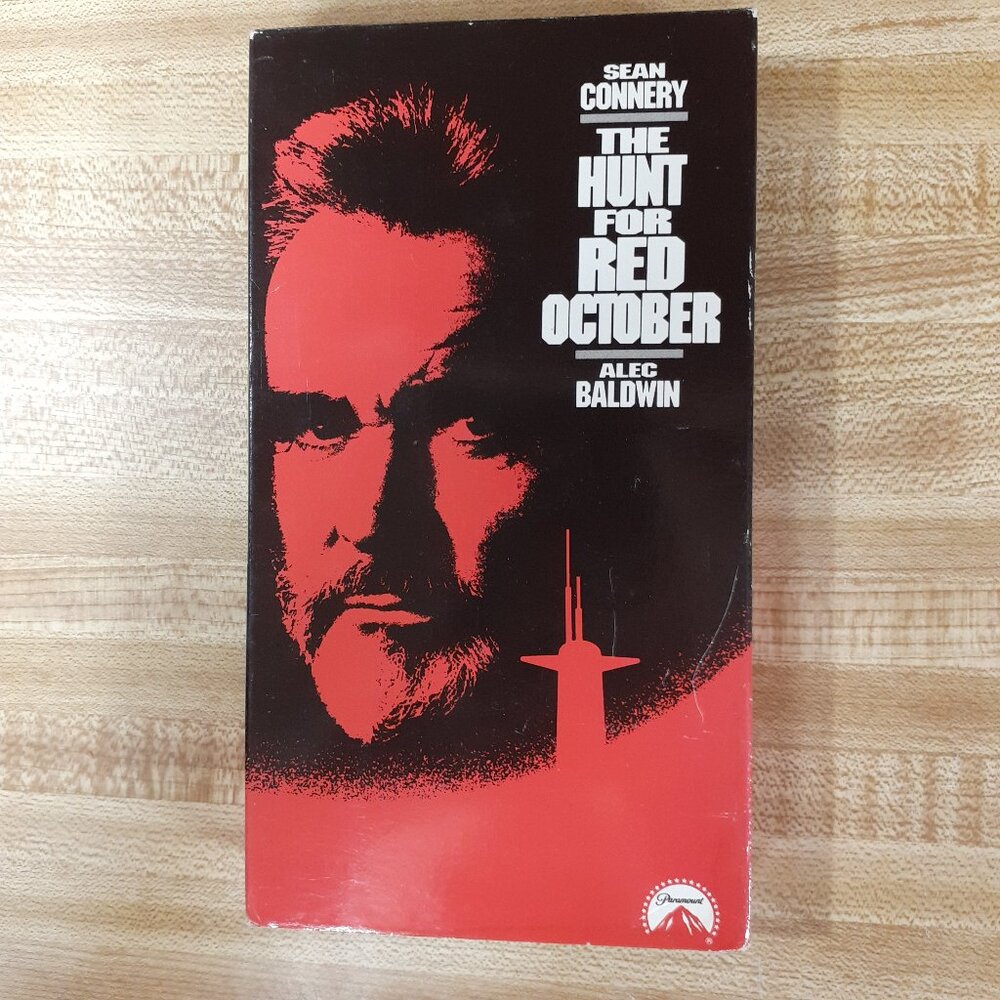 The Hunt for Red October 1990 VHS Tom Clancy Sean Connery Tim Curry Action VTG